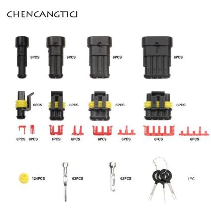 Set di connettori impermeabili per auto AMP Tyco 353 pezzi