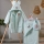 Set di spugna per bambini ASLAN - accappatoio, asciugamano, panno per il bucato menta