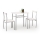 Set per balcone LANCE metallo/bianco