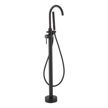 Set vasca freestanding con rubinetteria 116 cm, nero