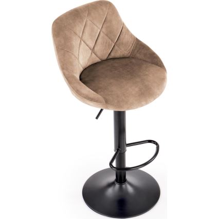 Sgabello 106x47 cm nero/marrone