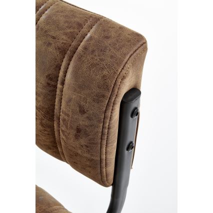 Sgabello 109x46 cm nero/marrone