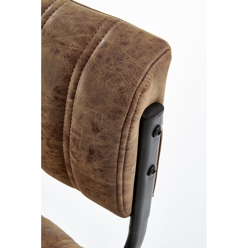 Sgabello 109x46 cm nero/marrone