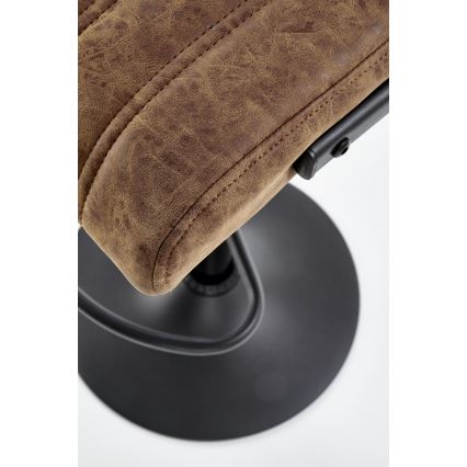 Sgabello 109x46 cm nero/marrone