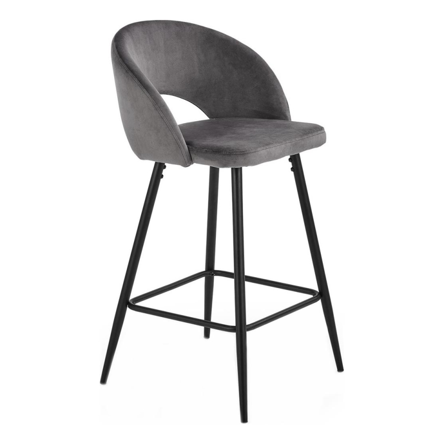 Sgabello 89x49 cm grigio/nero