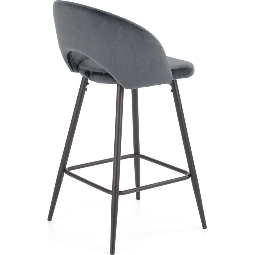 Sgabello 89x49 cm grigio/nero