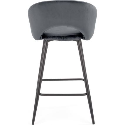 Sgabello 89x49 cm grigio/nero