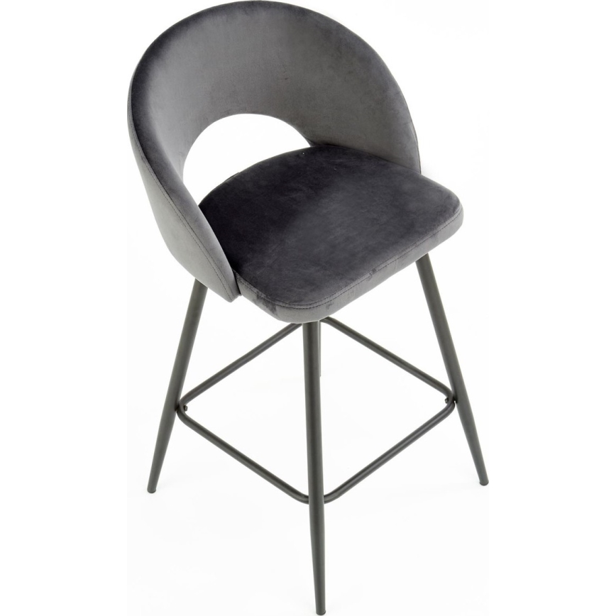 Sgabello 89x49 cm grigio/nero