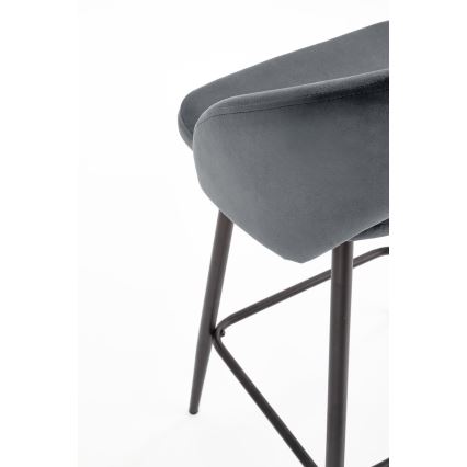 Sgabello 89x49 cm grigio/nero
