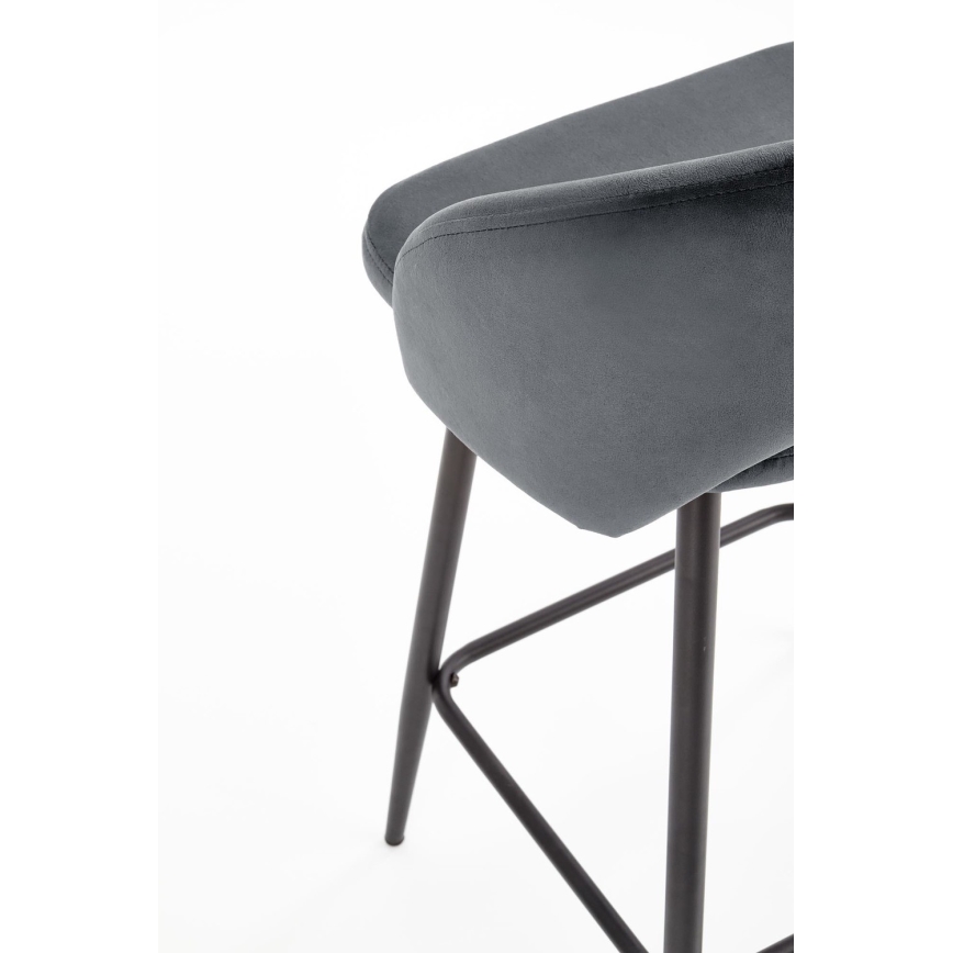 Sgabello 89x49 cm grigio/nero