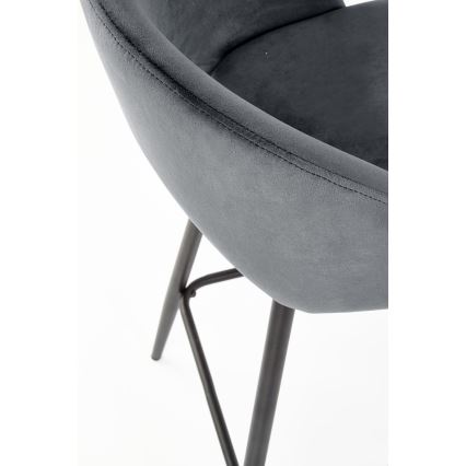 Sgabello 89x49 cm grigio/nero