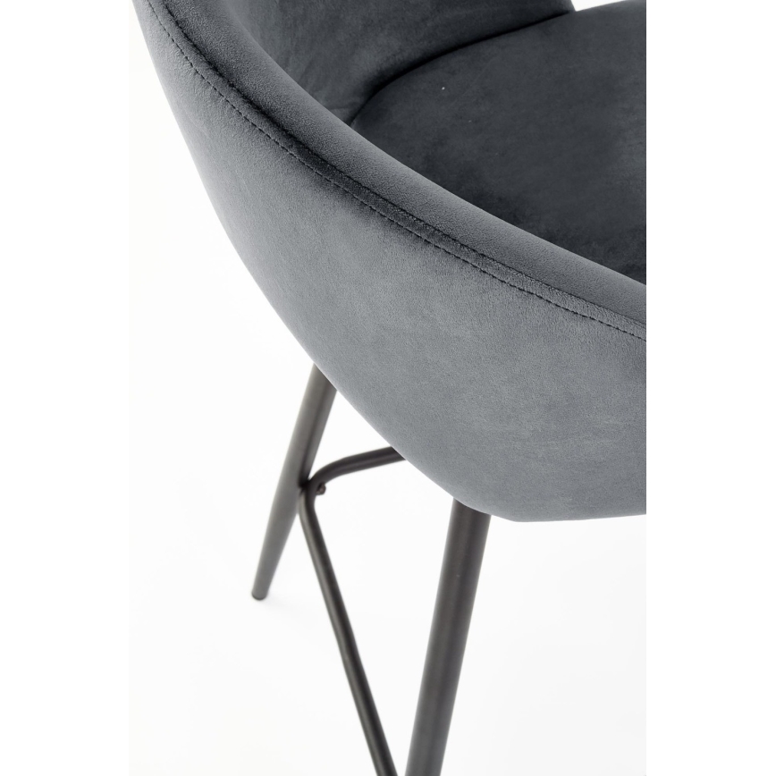 Sgabello 89x49 cm grigio/nero