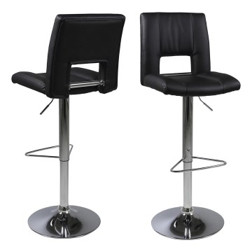 Sgabello SERENA 1 pz nero/cromo opaco