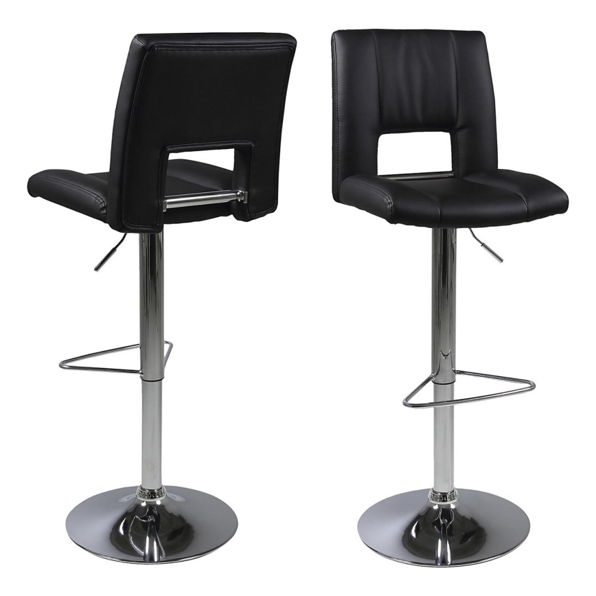 Sgabello SERENA 1 pz nero/cromo opaco