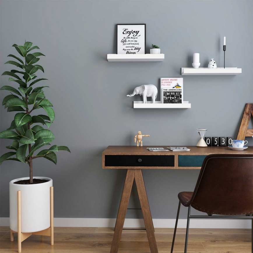 SHELFY 3er-Set Wandregale, weiß