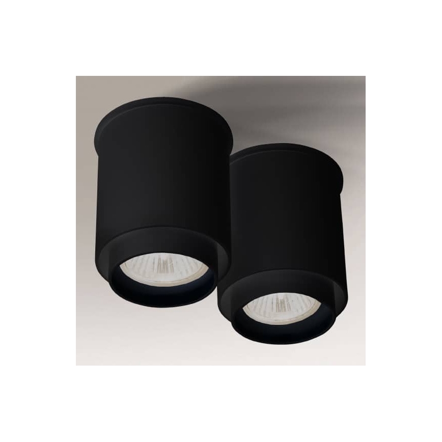 Shilo - Plafoniera IGA 2xGU10/15W/230V nera