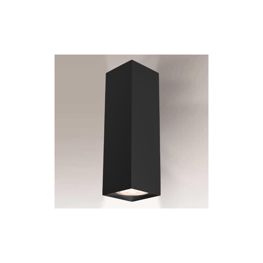 Shilo - Applique 2xGU10/15W/230V nera