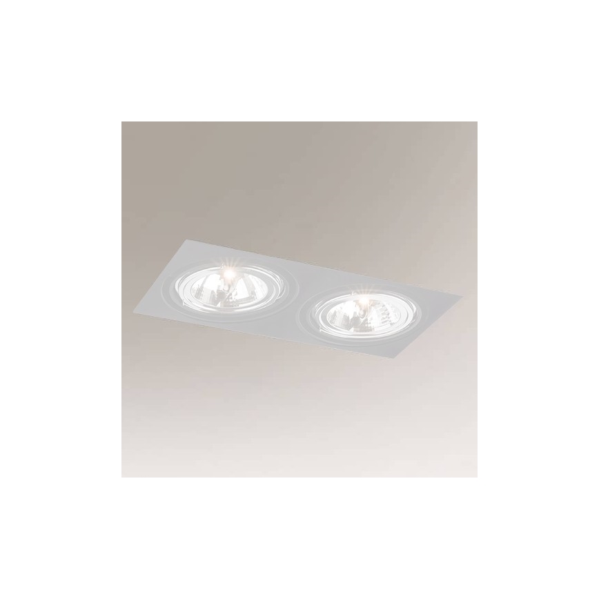 Shilo - Einbaubeleuchtung 2xGU10/15W/230V weiß