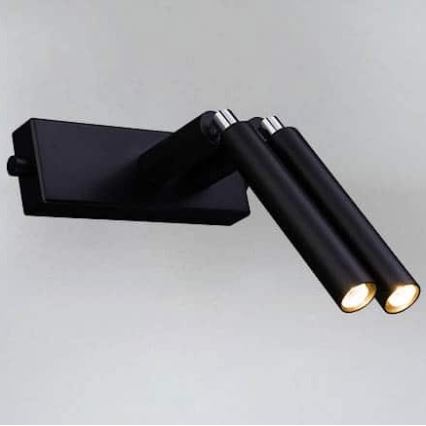 Shilo - Spot mural 2xG9/10W/230V noir