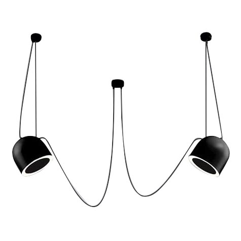 Shilo - Suspension filaire 2xE14/15W/230V araignée noir