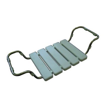 Siège de baignoire 84x13 cm argenté/blanc