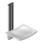 Siège de douche 42,3x67,5 cm argenté/blanc