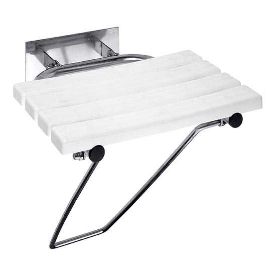 Siège de douche 44x46 cm inox/argenté