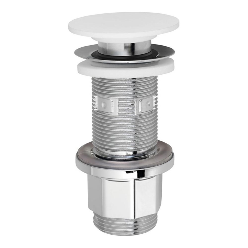 Silfra - Bonde de lavabo Ø 6,7 cm blanc/chrome brillant