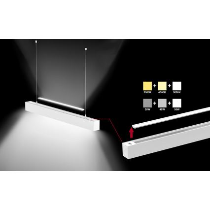 Sinclair - Lampada da soffitto LED LSM LED/40W/230V 3000K/4000K/5000K 120 cm argento