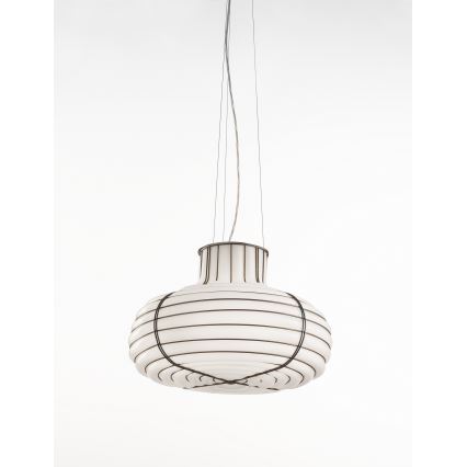 SIRU - Hängeleuchte CHAPEAU 2xE14/40W/230V matt Chrom/weiß Venezianisches Glas