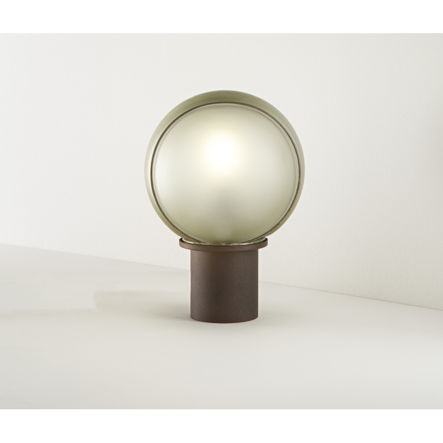 SIRU - Lampada da tavolo FLORET 1xE14/40W/230V marrone/grigio Vetro veneziano