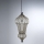 SIRU - Lampadario a sospensione con catena BABÀ 1xE27/60W/230V diametro 30 cm limpido/marrone Vetro veneziano