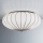 SIRU - Plafoniera GIOVE 3xE27/60W/230V diametro 48 cm cromo opaco/bianco Vetro veneziano