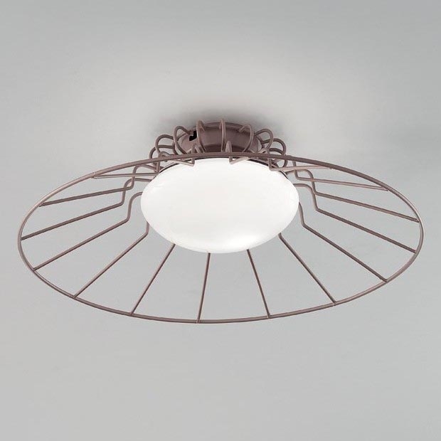 SIRU - Plafoniera SUNRISE 1xGX53/10W/230V marrone/bianco Vetro veneziano