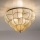 SIRU - Plafonnier POUFF 3xE27/60W/230V chrome brillant/beige Verre vénitien
