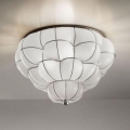 SIRU - Plafonnier POUFF 3xE27/60W/230V chrome brillant/blanc Verre vénitien