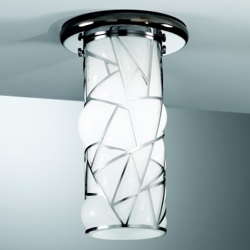 SIRU - Spot ORIONE 1xG9/30W/230V chrome brillant/blanc Verre vénitien