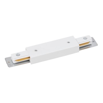 Sistema a binario fine cap con power connection Monofase TRACER dritto bianco