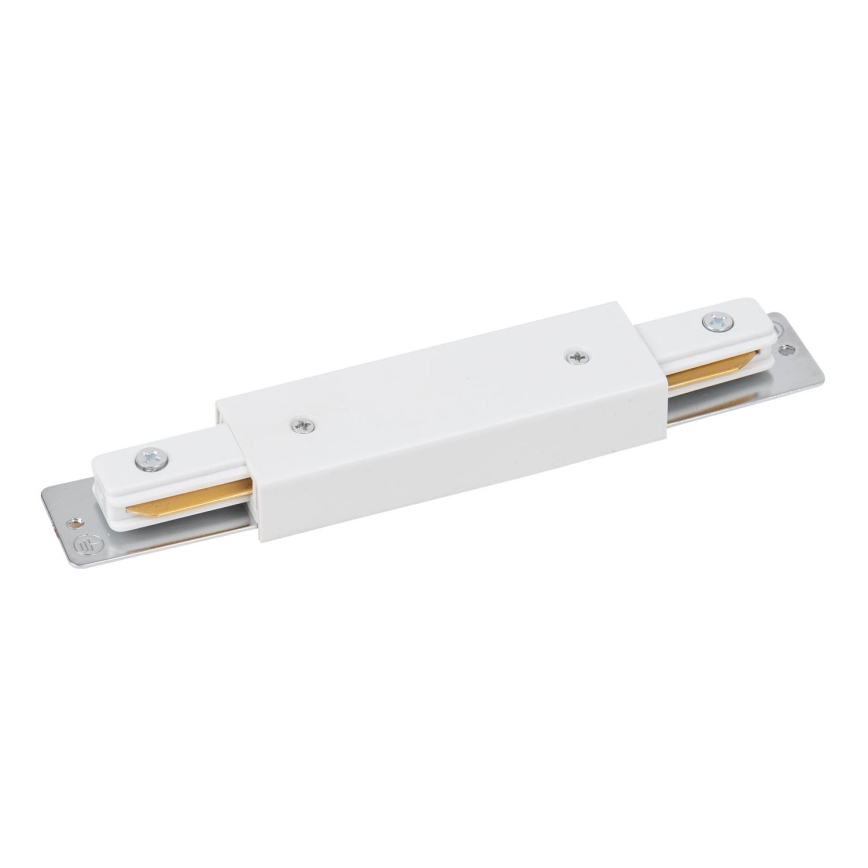 Sistema a binario fine cap con power connection Monofase TRACER dritto bianco