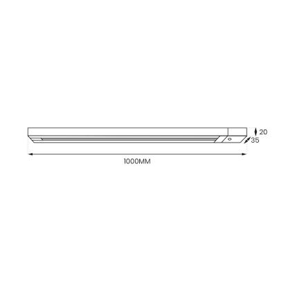Sistema a binario Monofase TRACK 1 m bianco