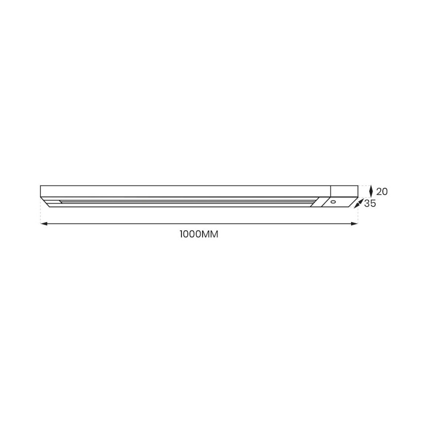 Sistema a binario Monofase TRACK 1 m bianco