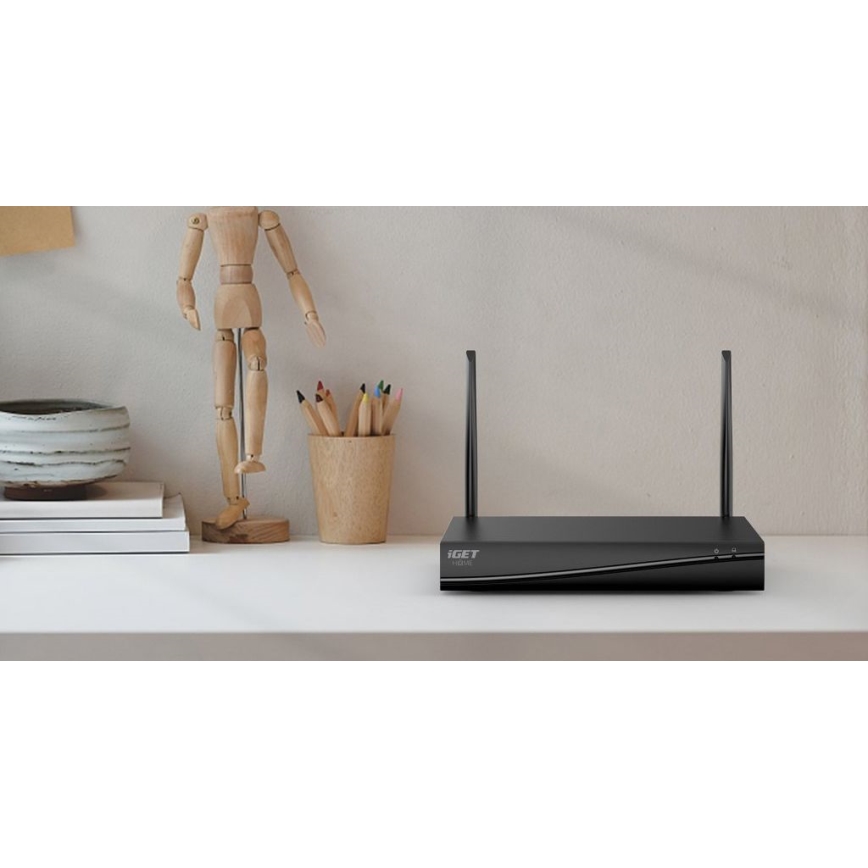 Sistema di videosorveglianza intelligente + 4x telecamere dotate di sensore 2K+, alimentazione 12V, IP65, Wi‑Fi Tuya