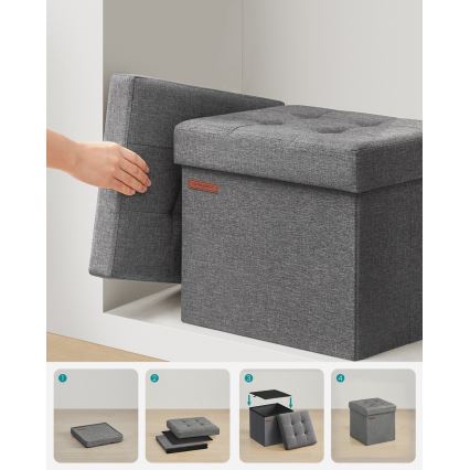 Sitzhocker SULTAN 30x30 cm grau