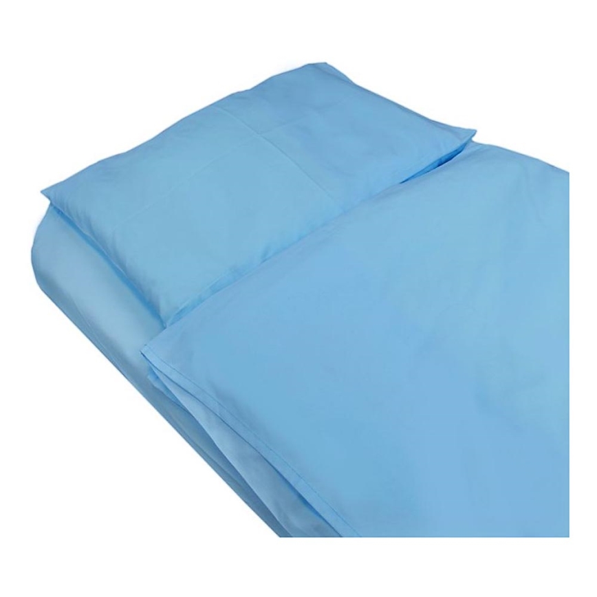 SkinPro Silver - Drap-housse antibactérien 90x200 cm bleu