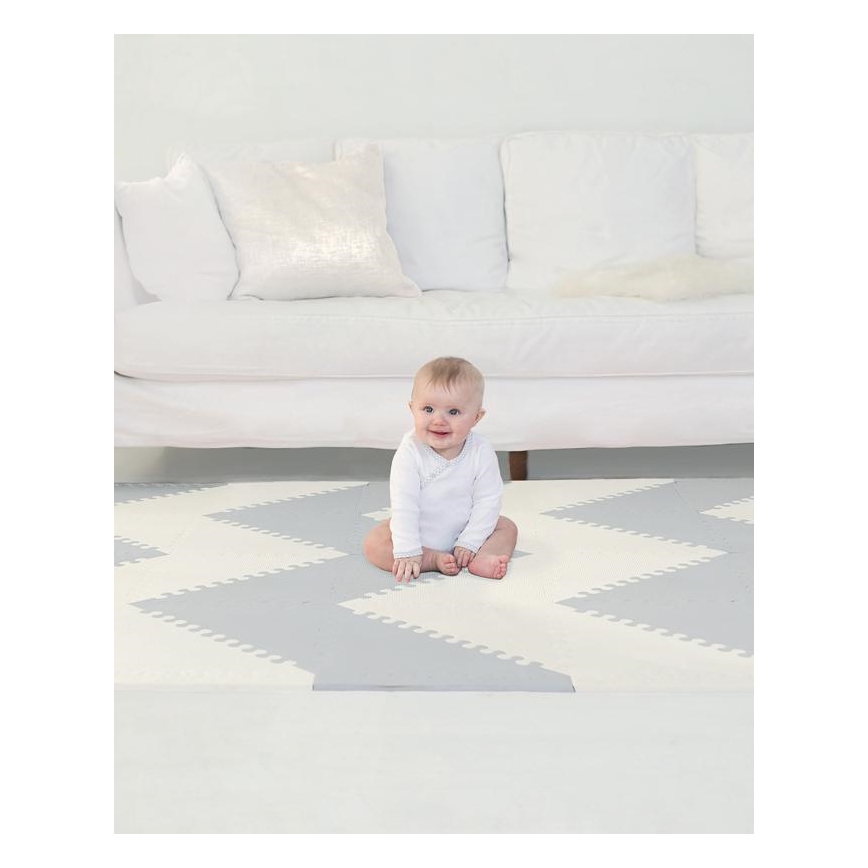 Skip Hop - Puzzle en mousse 72pcs gris/beige