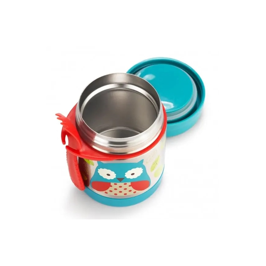 Skip Hop - Récipient alimentaire thermique avec cuillère/fourchette ZOO 325 ml hibou