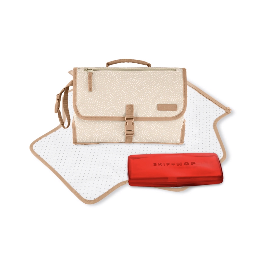 Skip Hop - Tapis à langer de voyage et sac 2 en 1 PRONTO beige