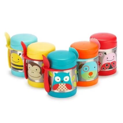 Skip Hop - Thermosbehälter für Essen mit Löffel/Gabel ZOO 325 ml Eule