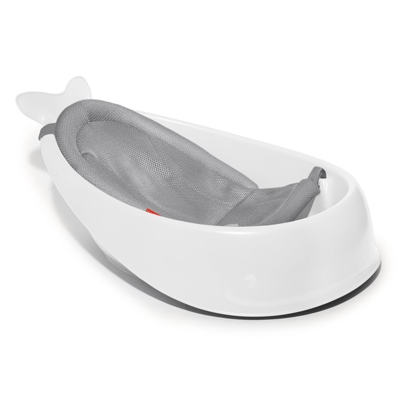 Skip Hop - Vaschetta per bambini con cuscino ergonomico MOBY 3 bianco