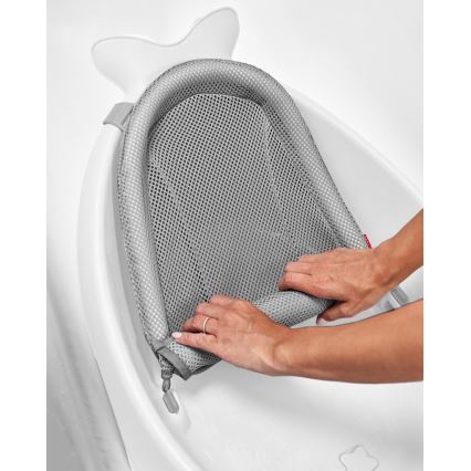 Skip Hop - Vaschetta per bambini con cuscino ergonomico MOBY 3 bianco